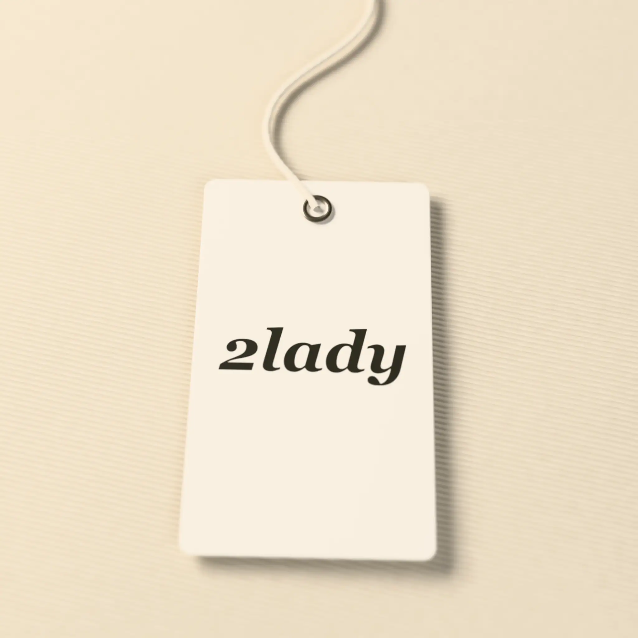 Cotton-paper 2lady hangtag with a cord on a knit