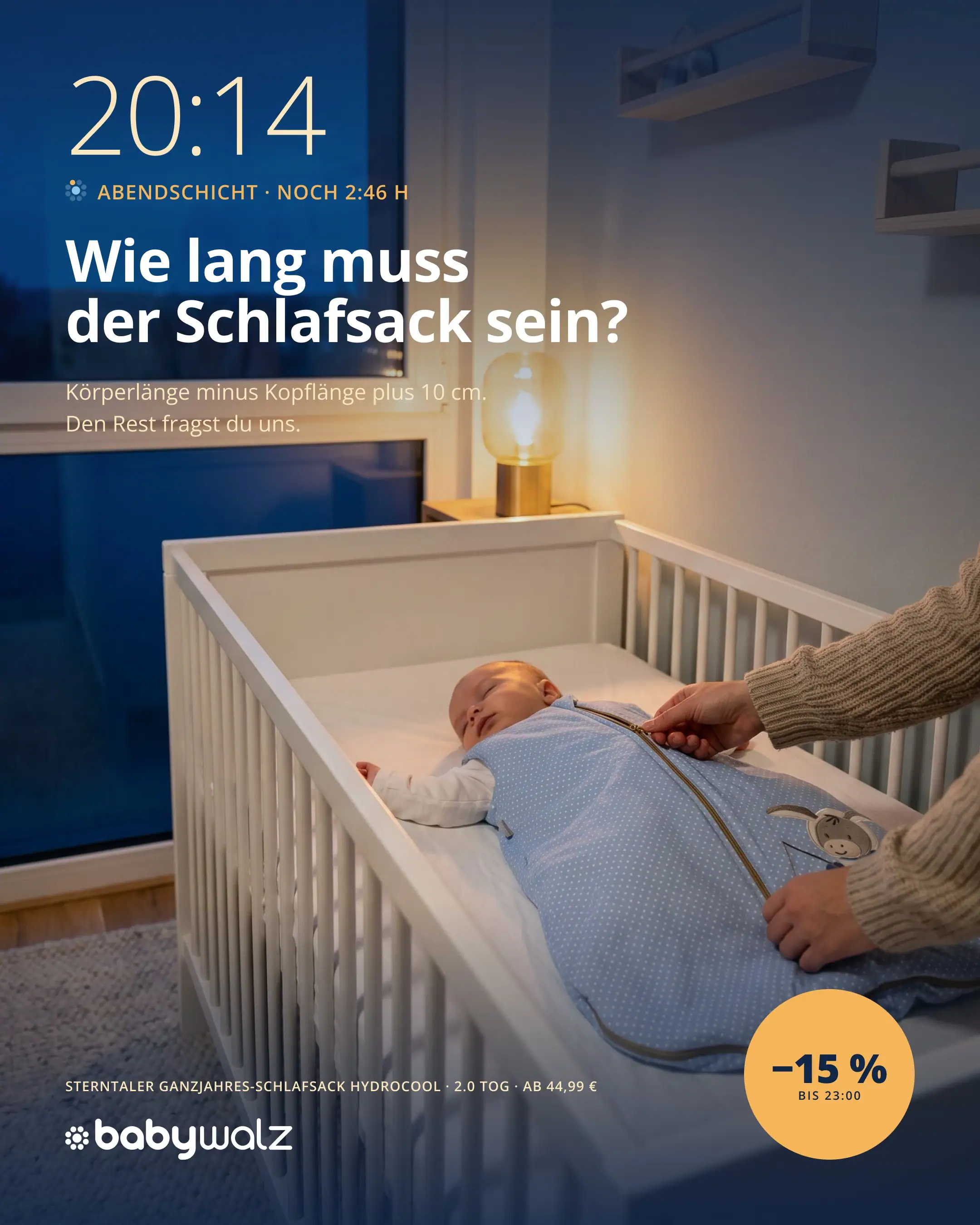 20:14: Wie lang muss der Schlafsack sein?