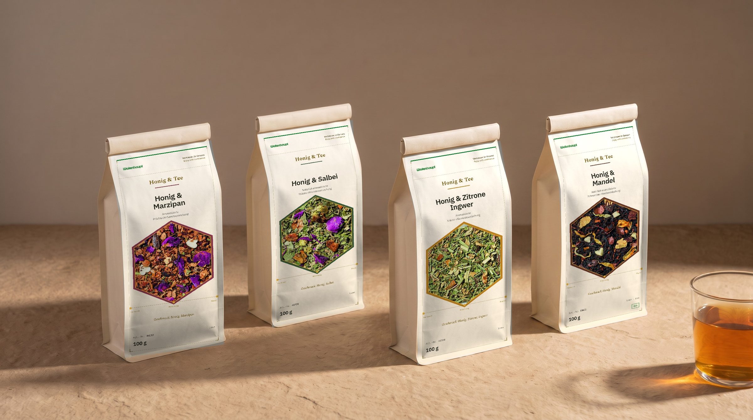 Wollenhaupt honey tea range hero