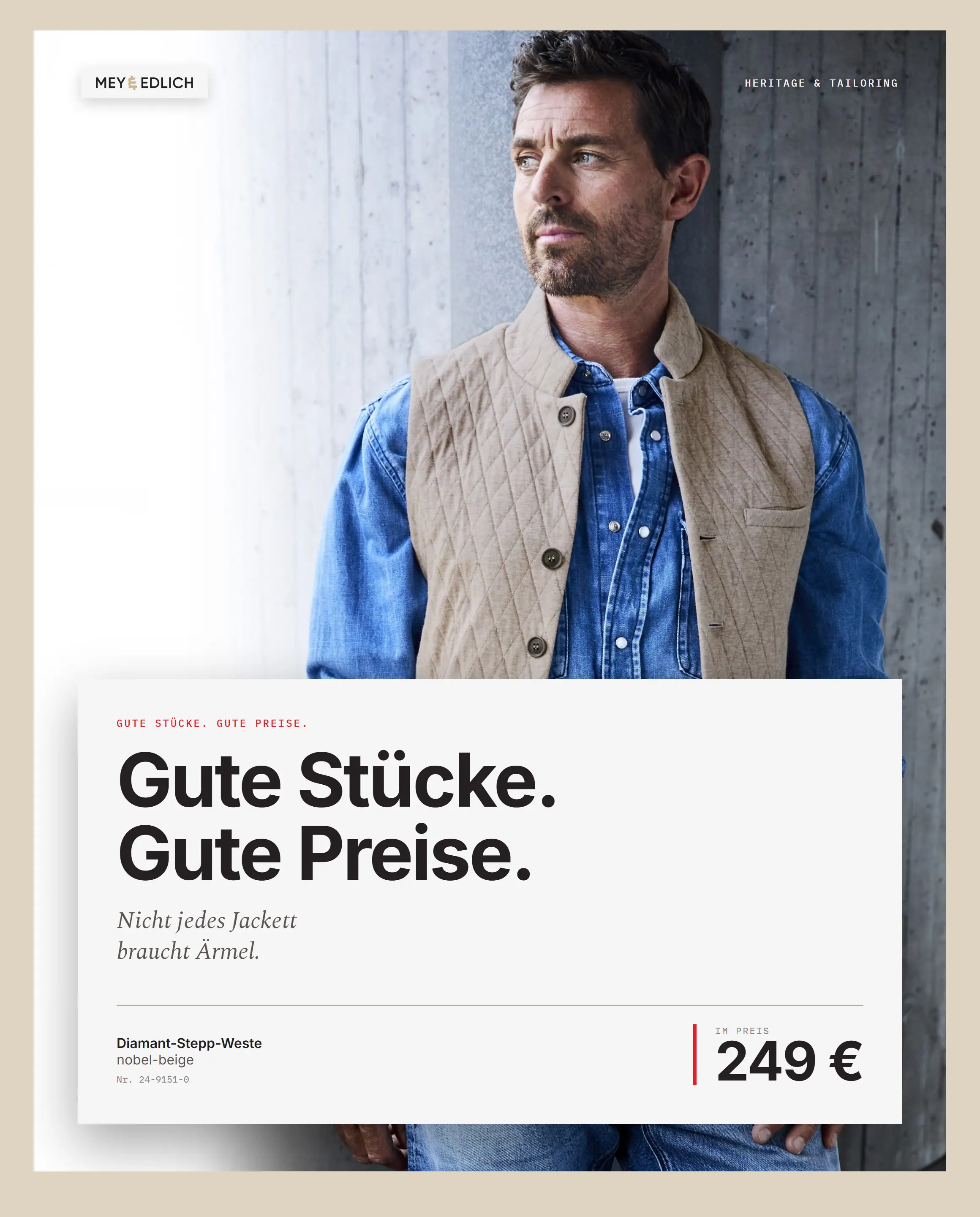 Mey and Edlich portrait social campaign