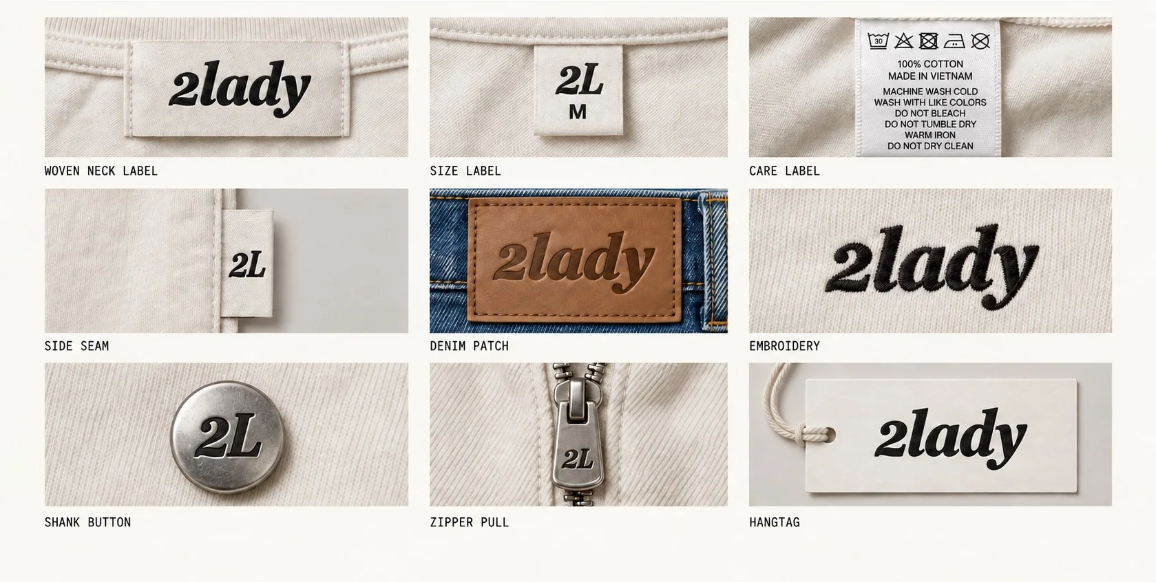 2lady garment branding