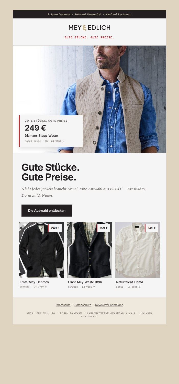 Email / selected pieces
