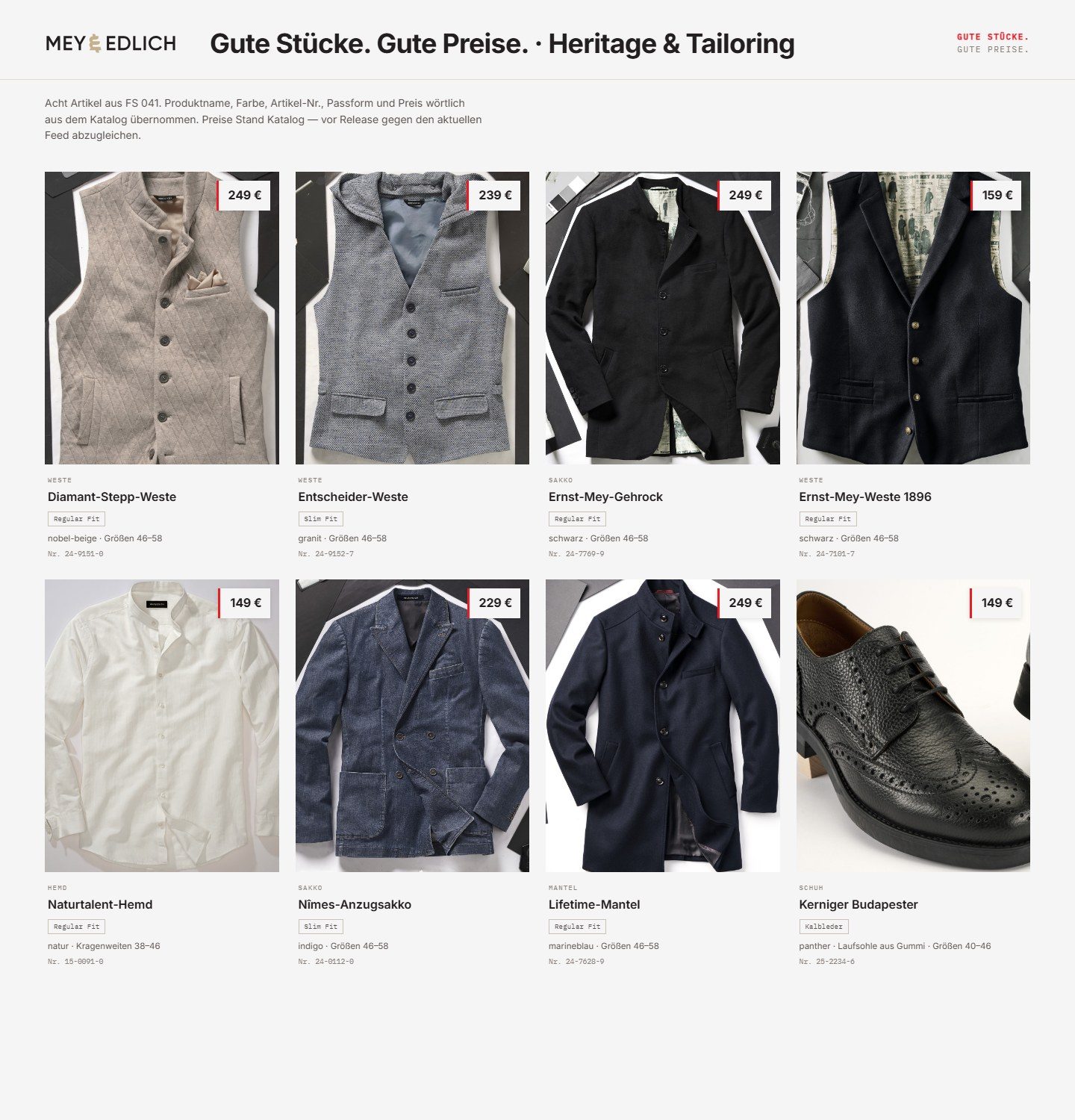 Eight-product campaign system