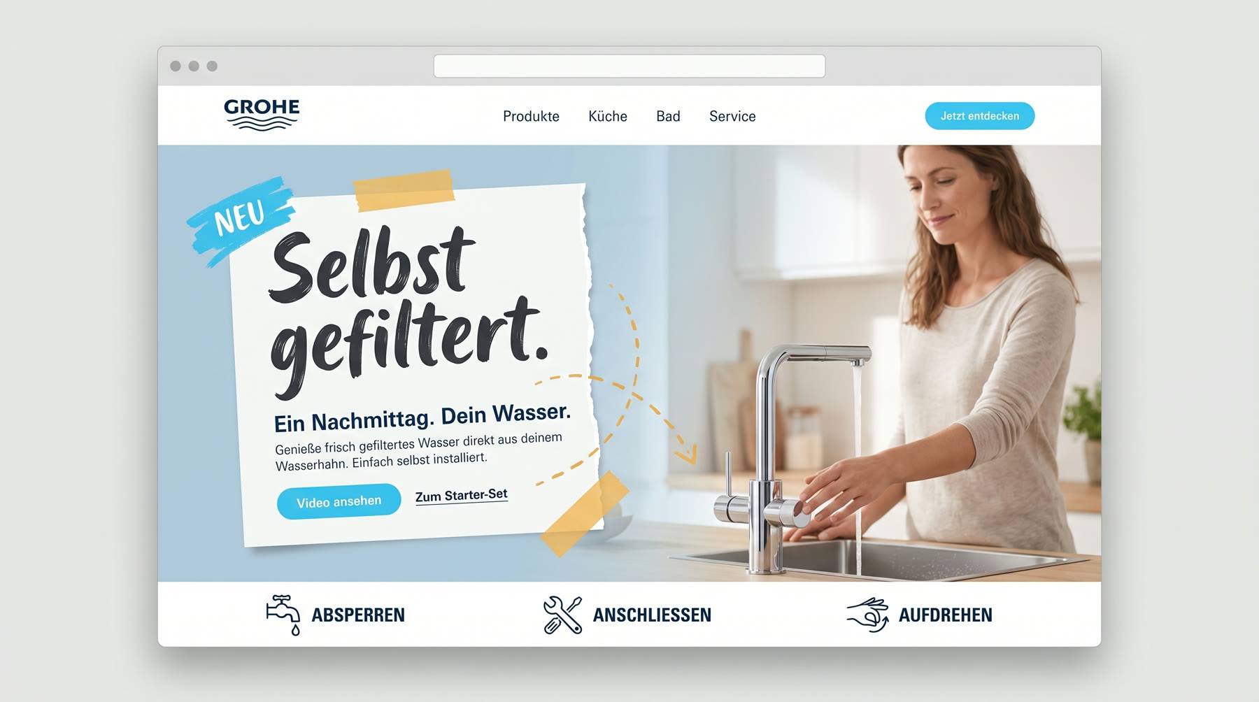 QuickFix campaign website hero